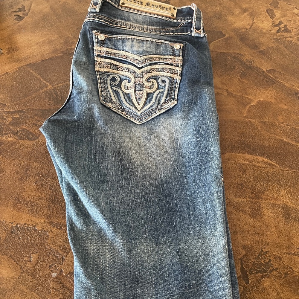 Rock Revival Straight Leg Blue Jeans